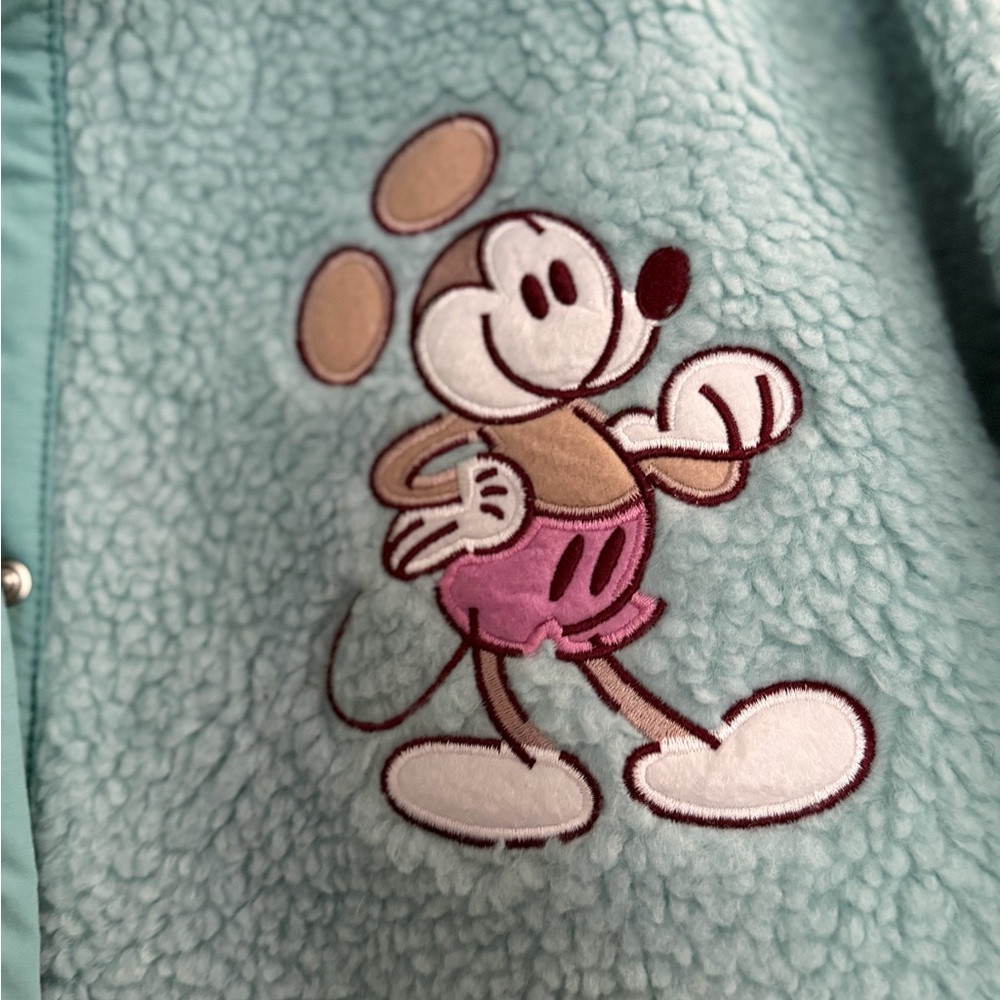 Disney Parks Mickey Mouse Sherpa Jacket Sz L